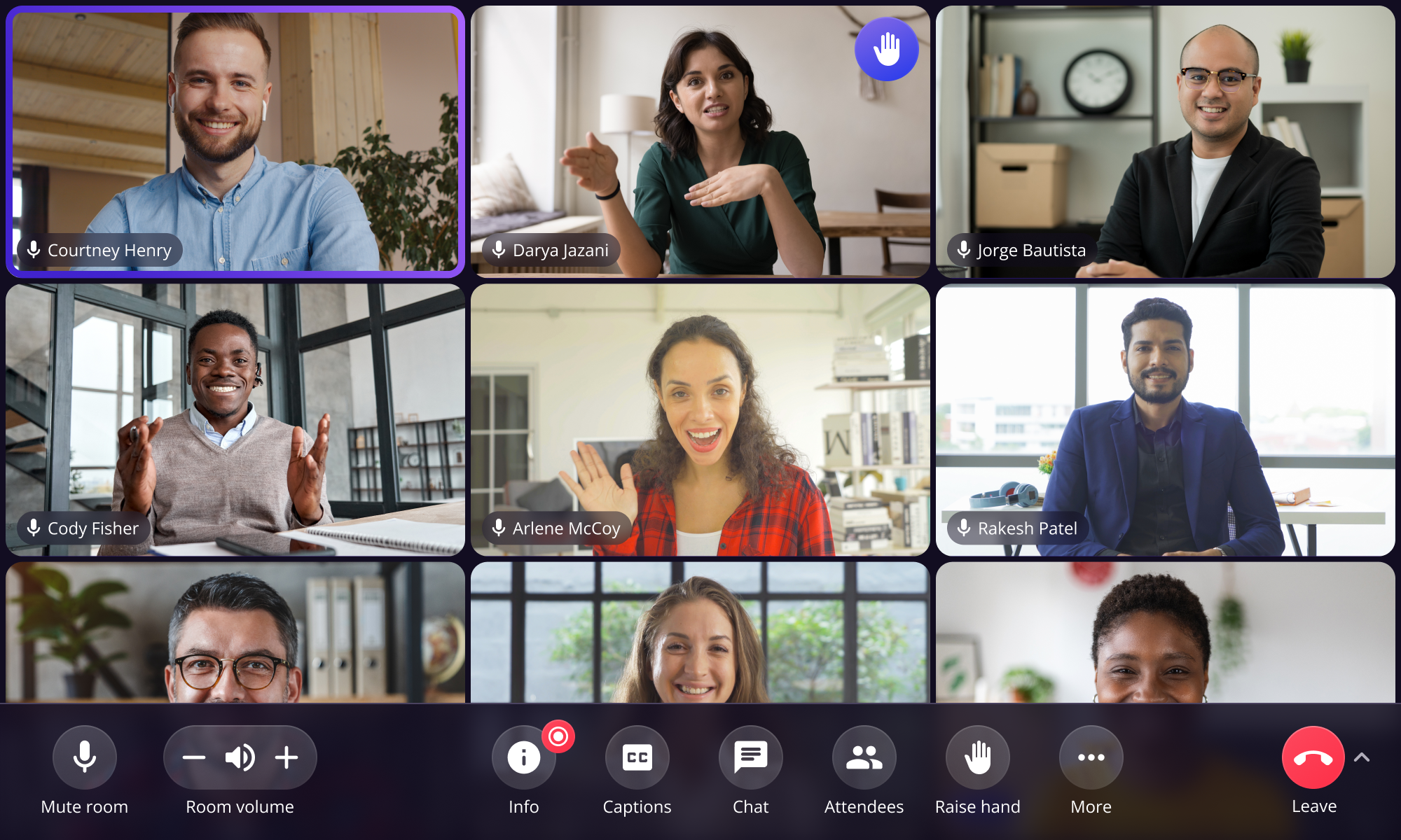 Meeting control interface