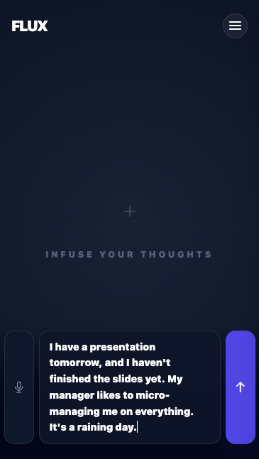 V2 Infuse Your Thoughts - brain dump input with voice