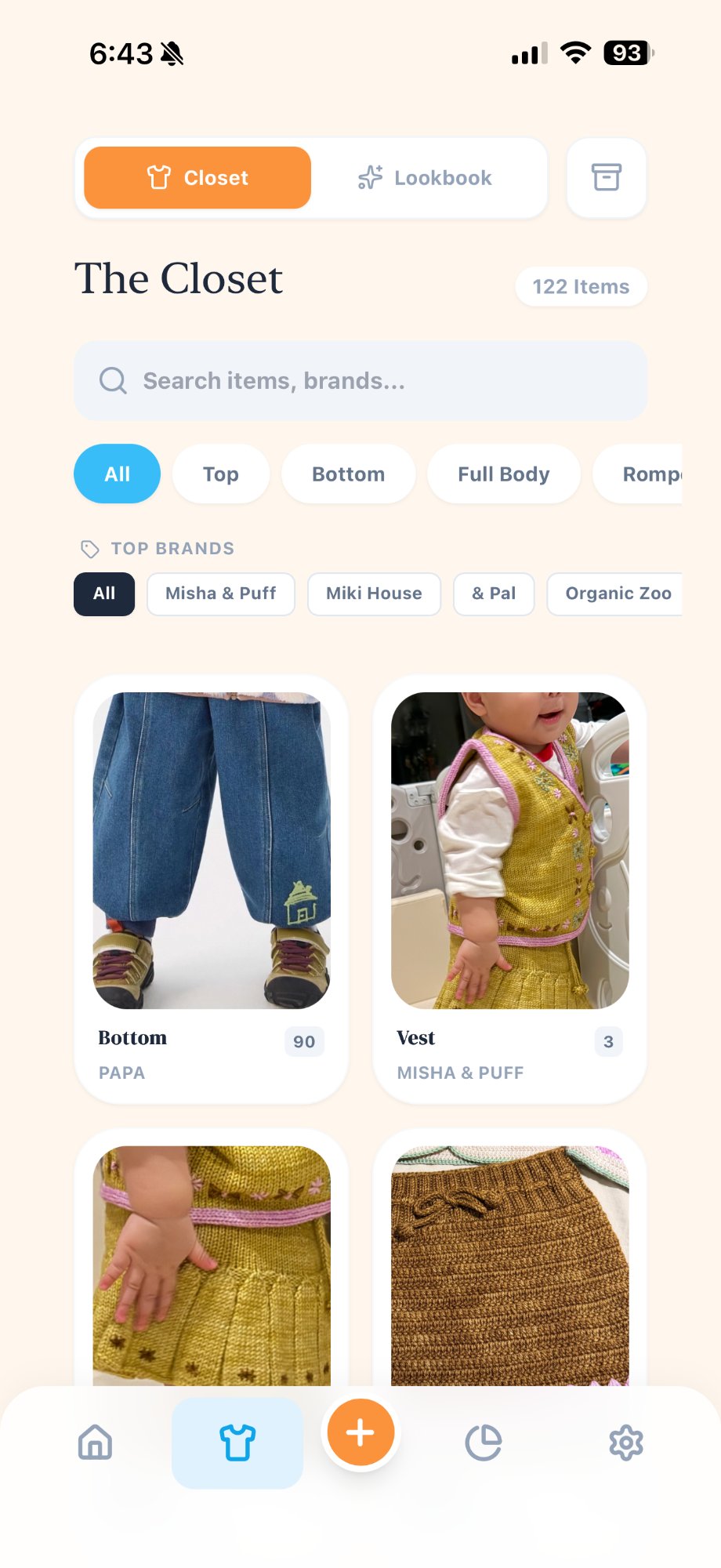 Tiny Closet — The Closet view